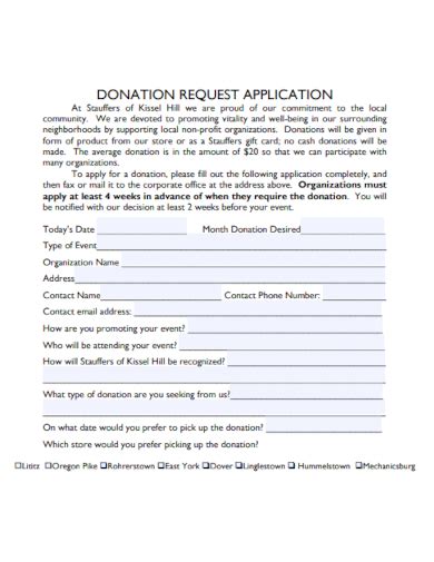 Beauty Products Donation Request Applications.